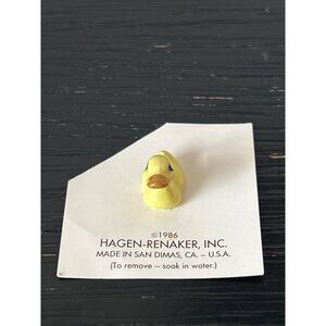 VTG Hagen-Renaker Mini Yellow Duck Figurine Porcelain 1986 USA NWT 1/2" Tall